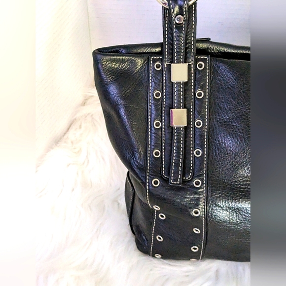 PERLINA 🔥 BLACK LEATHER SHOULDER /HANDBAG SUPER SOFT LEATHER CHILL URBAN BAG - Picture 15 of 15
